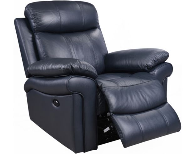Leather Italia Joplin Blue Leather Power Recliner large image number 3