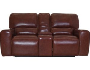 Leather Italia Broadway Leather Power Recline Console Loveseat