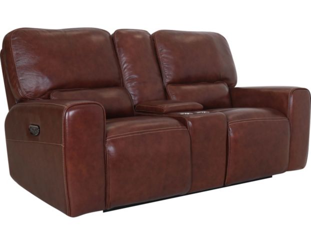 Leather Italia Broadway Leather Power Recline Console Loveseat large image number 2