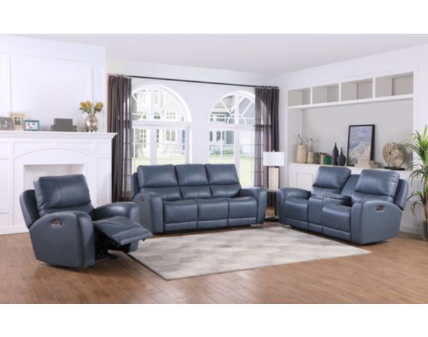 Leather Italia Bel Air Power Reclining Lay-Flat Sofa large image number 2