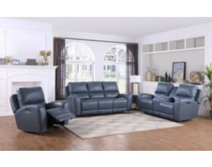 Leather Italia Bel Air Power Reclining Lay-Flat Sofa