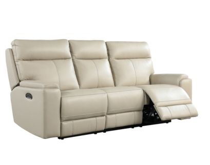 Leather Italia Bryant Leather Power Reclining Lay-Flat Sofa