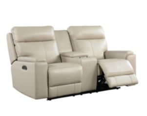 Leather Italia Bryant Leather Power Console Loveseat
