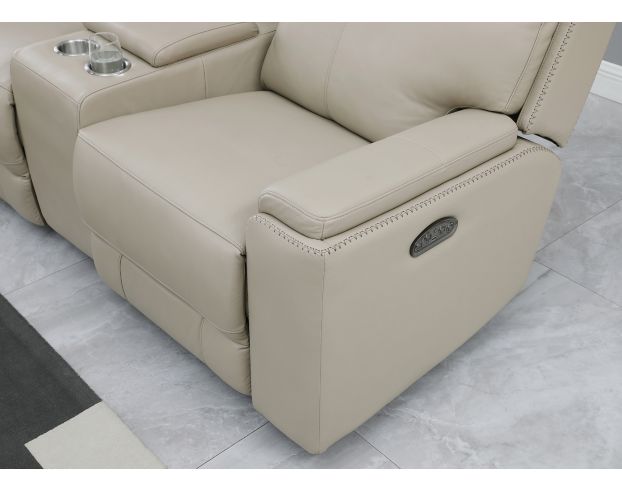 Leather Italia Bryant Leather Power Console Loveseat large image number 4