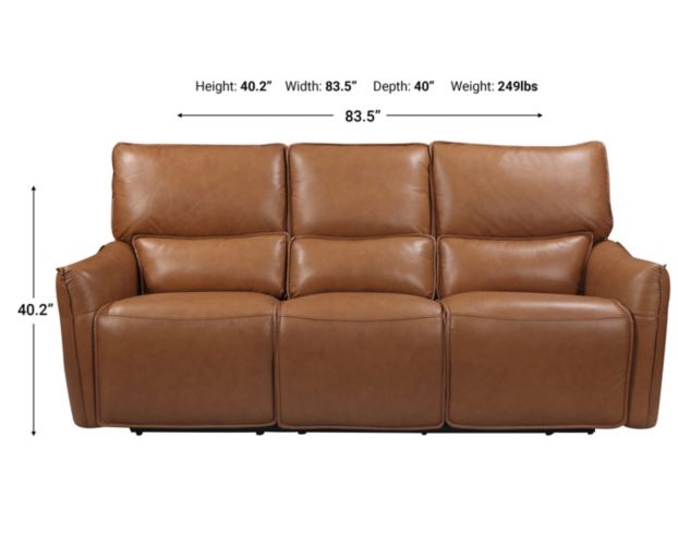 Leather Italia Portland Leather Power Reclining Lay-Flat Sofa large image number 5