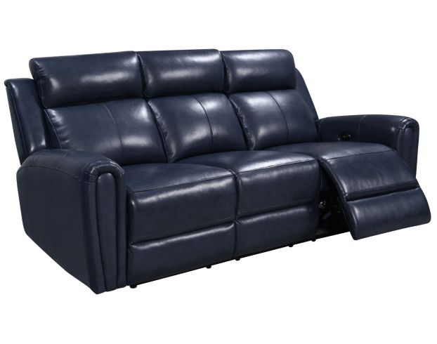 Leather Italia Jonathan Blue Leather Power Reclining Sofa large image number 2