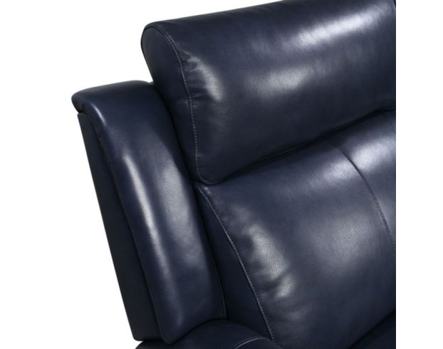 Italo blue leather power deals plus reclining sofa