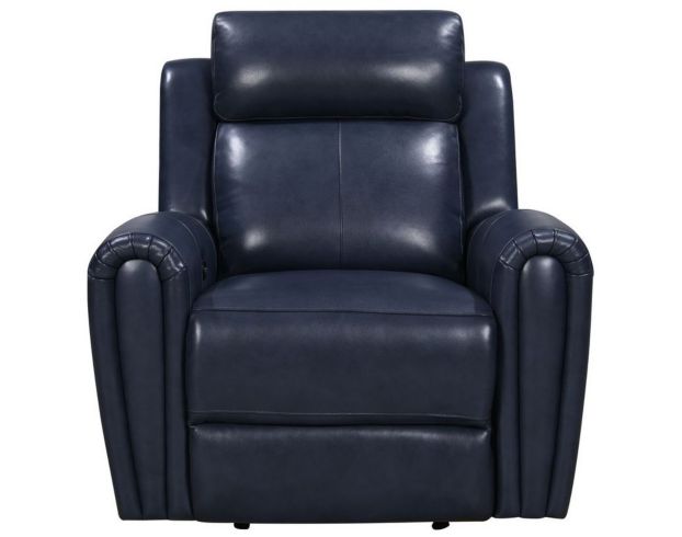 Leather Italia Jonathan Blue Leather Power Recliner large image number 1