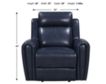 Leather Italia Jonathan Blue Leather Power Recliner small image number 6