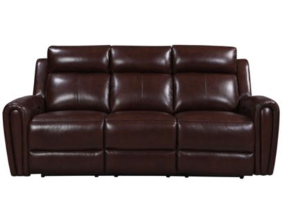 Leather Italia Jonathan Brown Leather Power Reclining Sofa