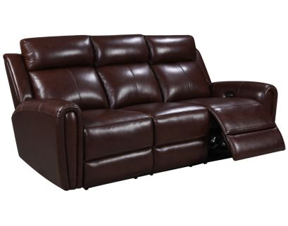 Leather Italia Jonathan Brown Leather Power Reclining Sofa