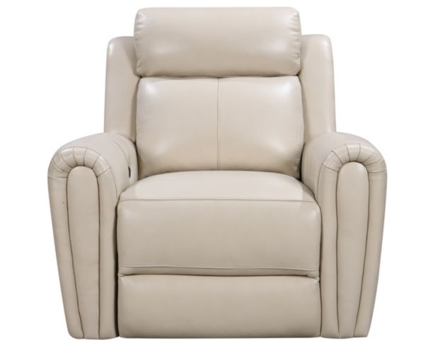 Leather Italia Jonathan Cream Leather Power Recliner large image number 1