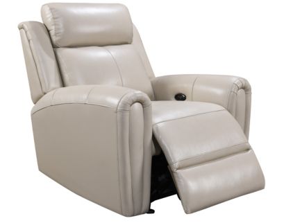 Leather Italia Jonathan Cream Leather Power Recliner