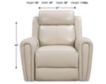 Leather Italia Jonathan Cream Leather Power Recliner small image number 5
