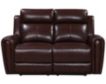 Leather Italia Jonathan Brown Leather Power Loveseat small image number 1