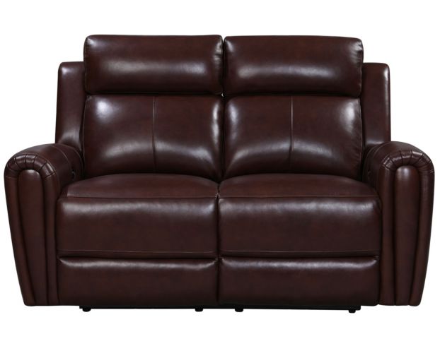 Leather Italia Jonathan Brown Leather Power Loveseat large image number 1