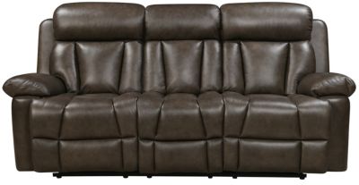 Leather Italia Calvin Leather Power Headrest Sofa | Homemakers