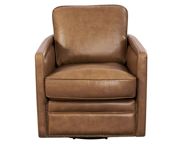 Leather Italia Alto 100% Leather Camel Swivel Chair large image number 1