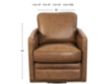 Leather Italia Alto 100% Leather Camel Swivel Chair small image number 3