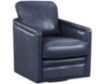 Leather Italia Alto 100% Leather Blue Swivel Chair small image number 2