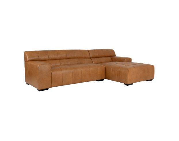 Leather Italia Irvine Brown 100% Leather 2pc Sectional large image number 5