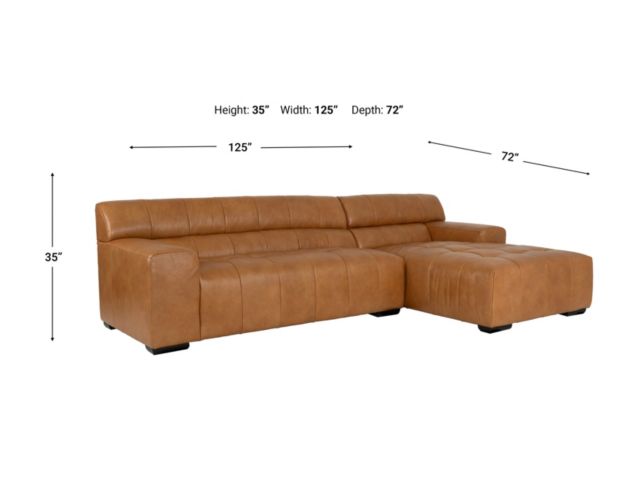 Leather Italia Irvine Brown 100% Leather 2pc Sectional large image number 8