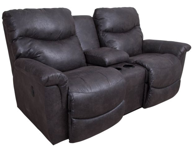 La-Z-Boy James Gray Reclining Loveseat with Console large image number 2