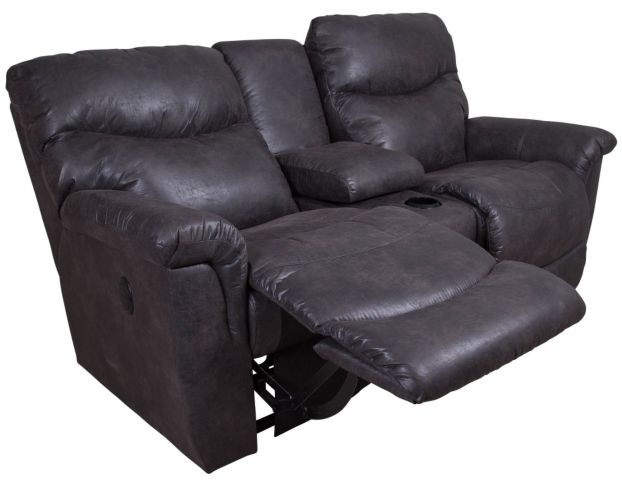 La-Z-Boy James Gray Reclining Loveseat with Console large image number 3