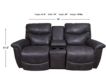 La-Z-Boy James Gray Reclining Loveseat with Console small image number 5