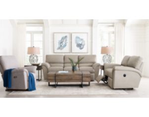 La-Z-Boy Reese Leather Stone Reclining Sofa