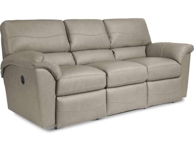 La-Z-Boy Reese Leather Stone Reclining Sofa large image number 3