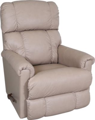 La Z Boy Pinnacle Leather Cream Rocker Recliner Homemakers Furniture