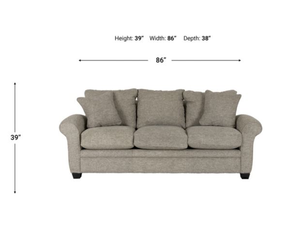 La-Z-Boy Natalie Dove Gray Sofa large image number 8