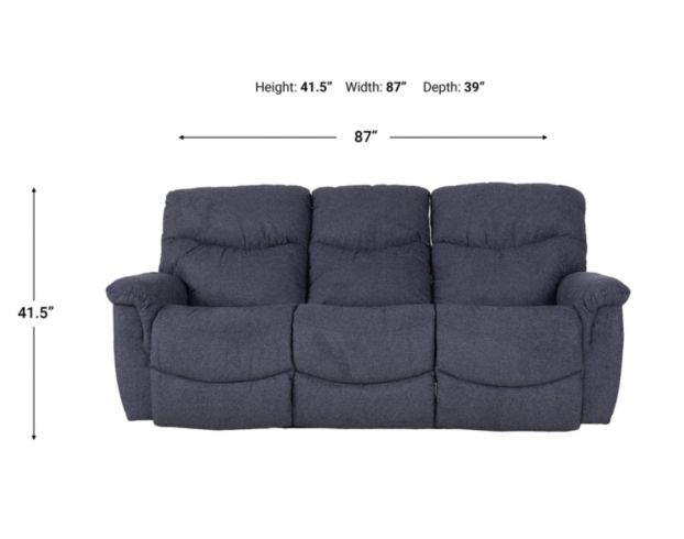 La-Z-Boy James Navy Reclining Sofa large image number 10