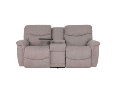 La-Z-Boy James Taupe Reclining Loveseat with Console