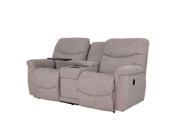 La-Z-Boy James Taupe Reclining Loveseat with Console large image number 4