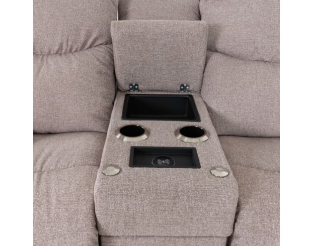 La-Z-Boy James Taupe Reclining Loveseat with Console large image number 11