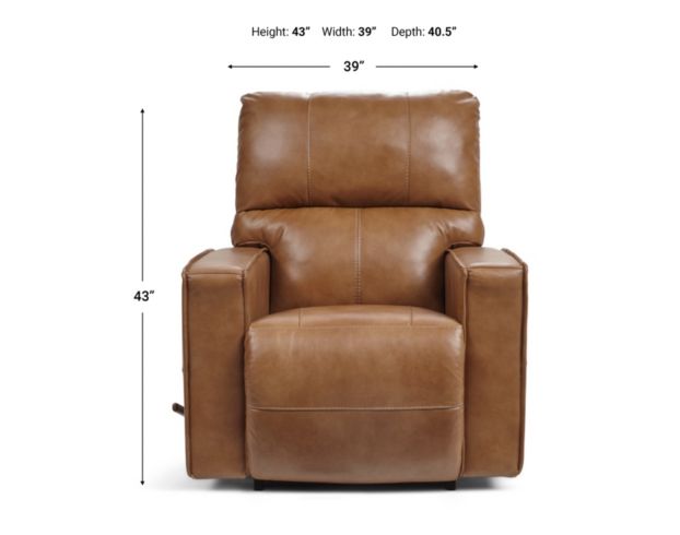 La-Z-Boy Maddox Camel Leather Rocker Recliner large image number 8