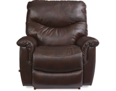 La-Z-Boy James Walnut Leather Rocker Recliner