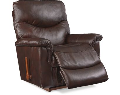 La-Z-Boy James Walnut Leather Rocker Recliner