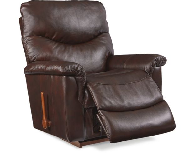 La Z Boy James Walnut Leather Rocker Recliner Homemakers