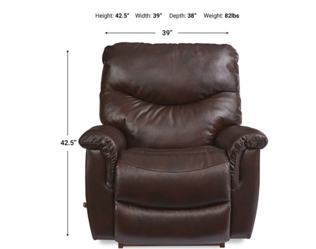 La-Z-Boy James Walnut Leather Rocker Recliner large image number 3