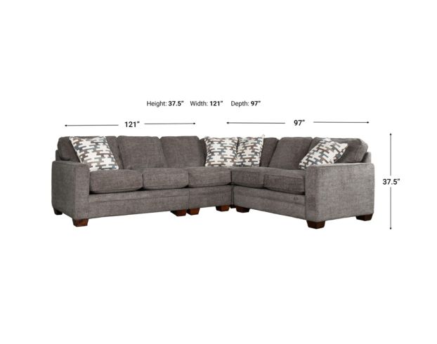 La-Z-Boy Meyer Granite 4-Piece Sectional large image number 8