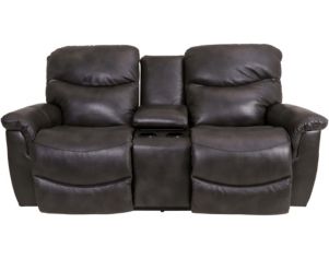 La-Z-Boy James Leather Power Loveseat with Console