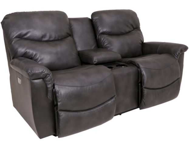 La-Z-Boy James Leather Power Loveseat with Console large image number 2