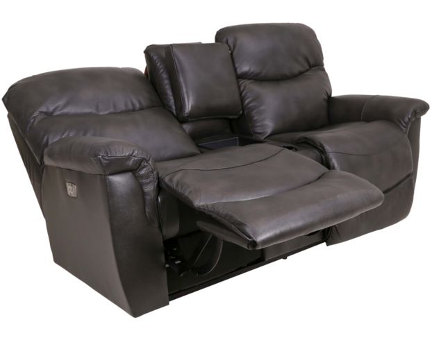 La-Z-Boy James Leather Power Loveseat with Console large image number 3