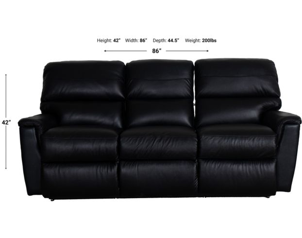 La-Z-Boy Ava Licorice Leather Reclining Sofa large image number 6