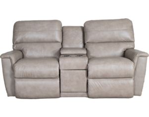 La-Z-Boy Ava Ivory Leather Power Reclining Loveseat with Console