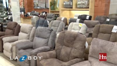 °+＊LaLa＊+° La-Z-Boy® Talladega Shitake Leather Manual Rocking Recliner