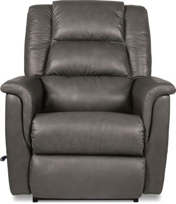 La-Z-Boy Murray Gray Leather Rocker Recliner | Homemakers 